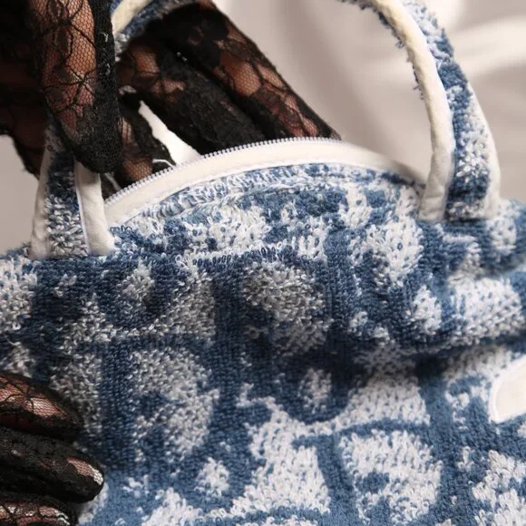 Y2K CHRISTIAN DIOR Terry Cloth Trotter Boston Bag - Picture 14 of 15